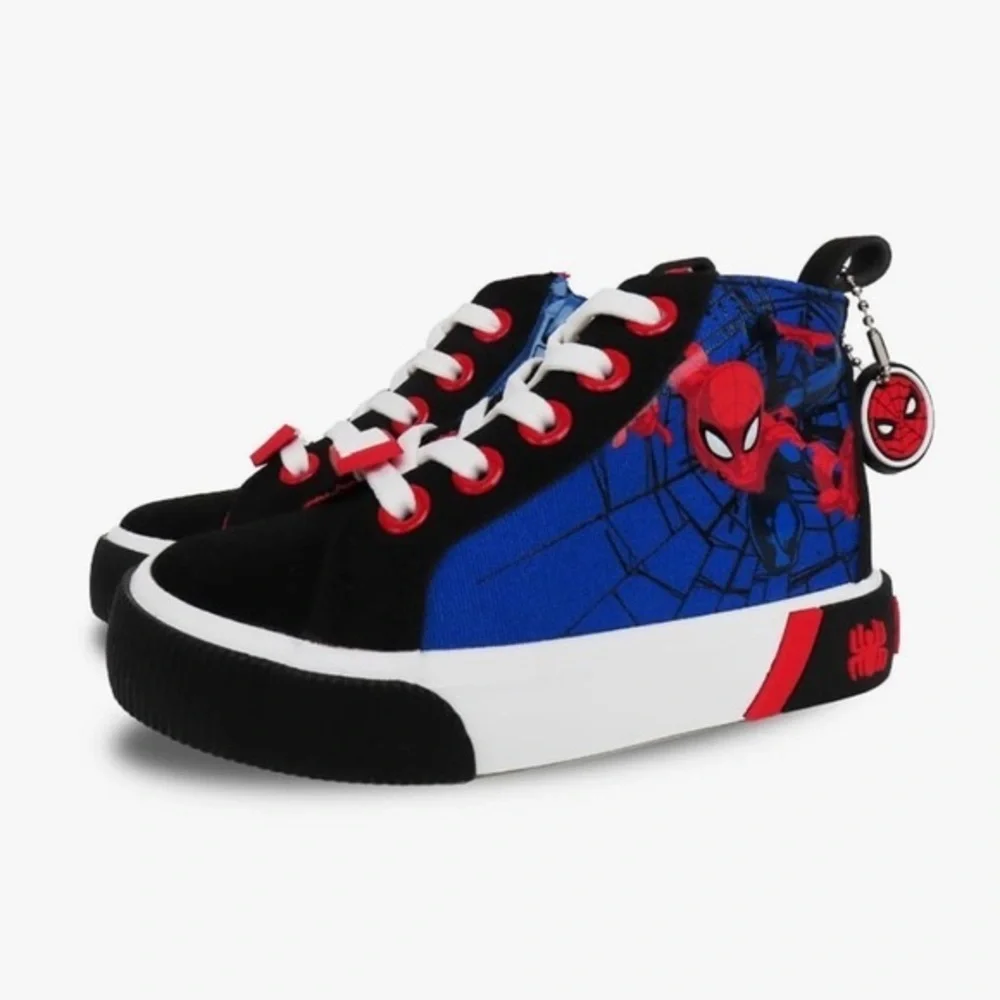 Ground Up Marvel spiderman blue white high top sneaker SIZE 5 toddler Shoe New - Picture 1 of 9